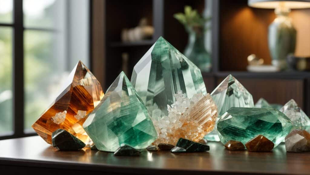 Placing crystals for new beginning around the home can make change easier to manage.