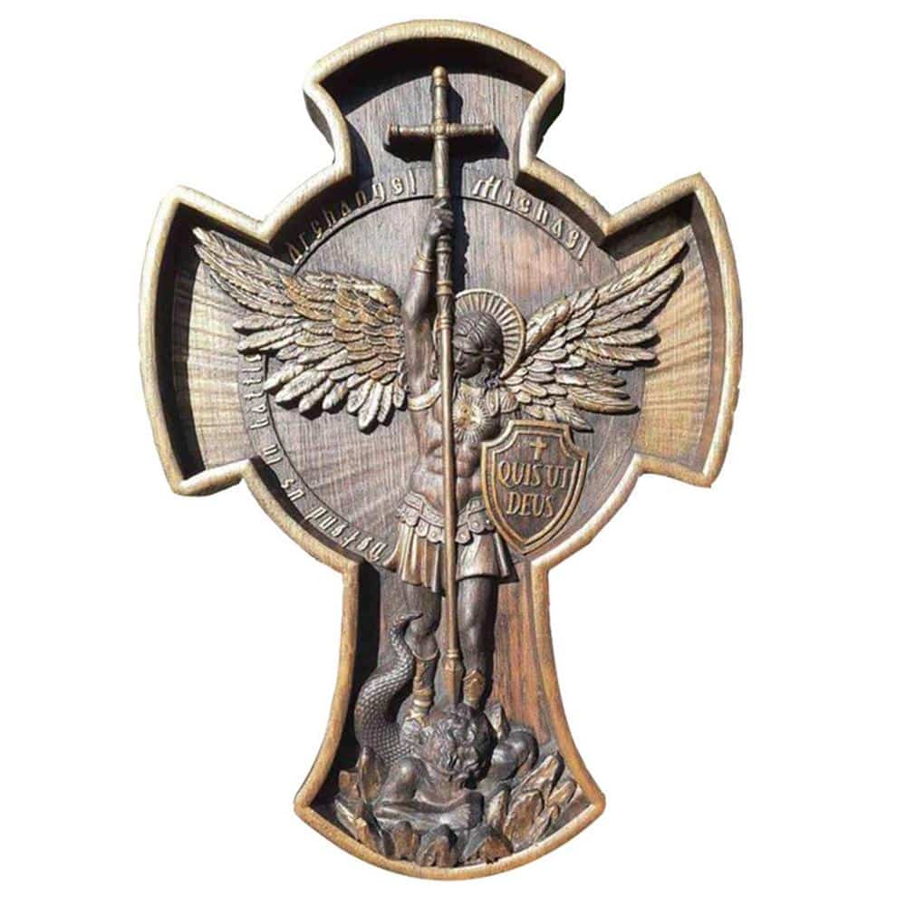 Archangel Michael Statue - Resin Angel Sculpture - The Great Protector Saint Michael - Home Ornaments