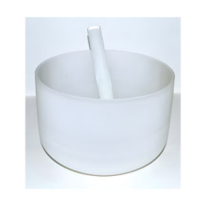 10" Off White Crystal Singing Bowl