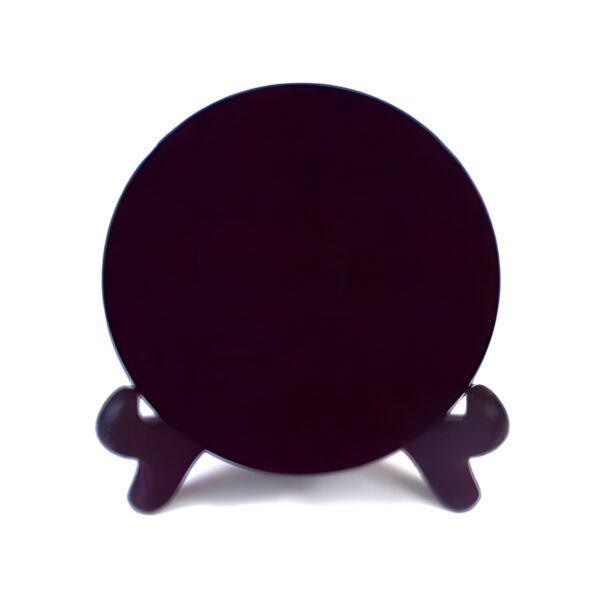 10cm Black Obsidian scrying mirror W/ stand