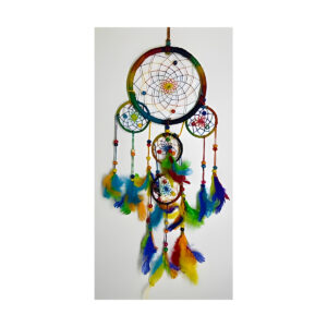 6" Rainbow Hemp dreamcatcher