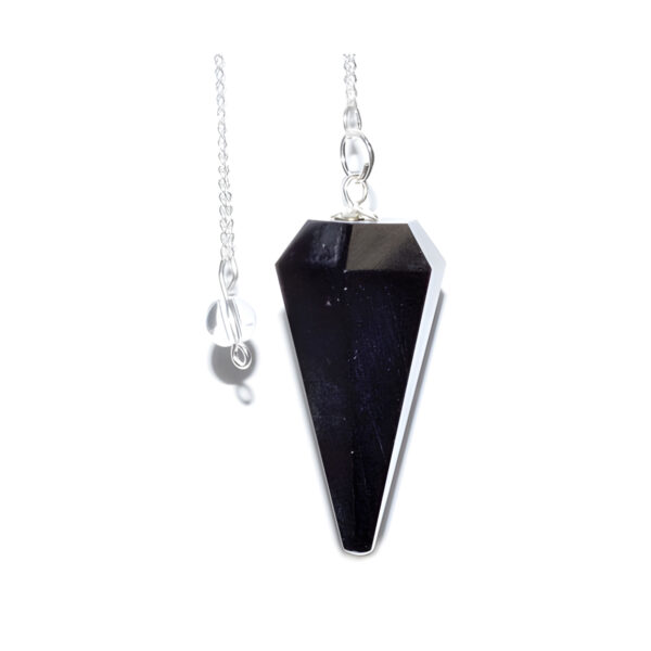 6-sided Black Tourmaline pendulum