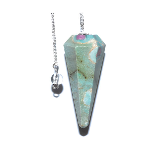 6-sided Ruby Fuchsite pendulum