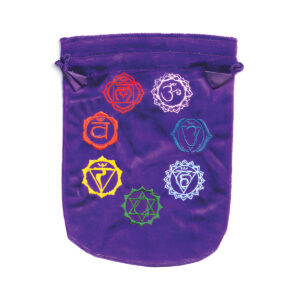 6"x 8" 7 Chakra Purple velveteen bag