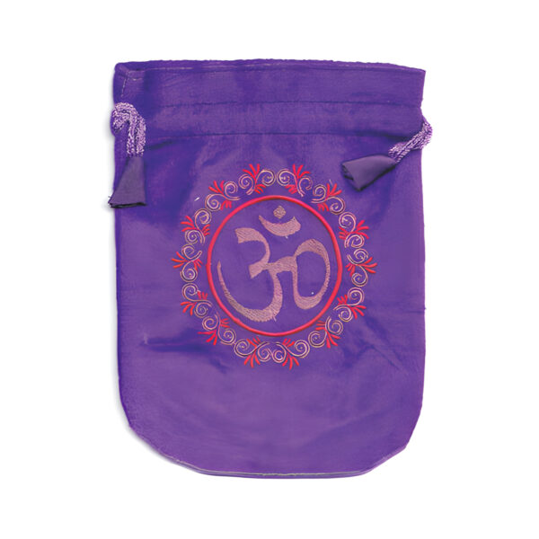 6"x 8" Om Purple velveteen bag