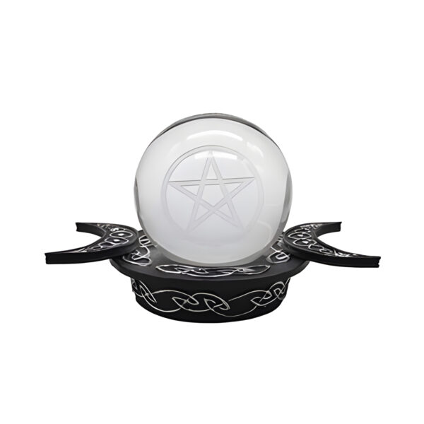 70mm Pentagram  gazing ball wTriple Moon stand