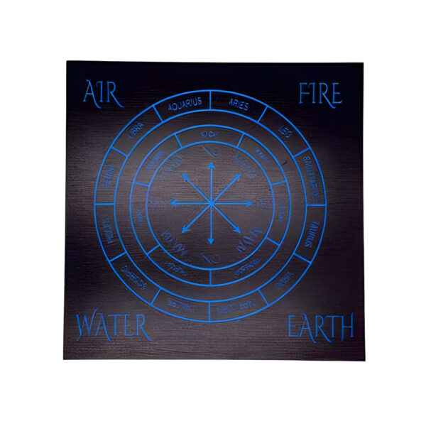 8"x8" Blue Zodiac pendulum board