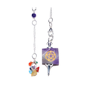 Amethyst Chakra Pentagram pendulum