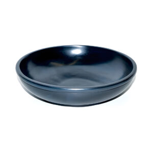 Black Stone Scrying Bowl/Smudge Pot 6"