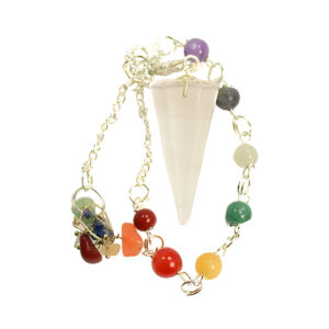 Clear Quartz 7 Chakra pendulum