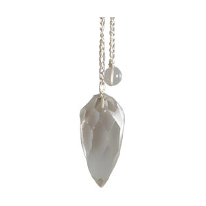 Faceted Clear Quartz pendulum