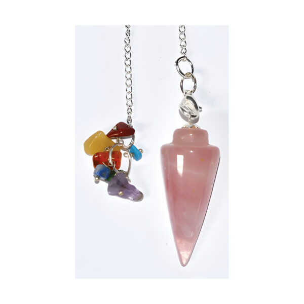 Rose Quartz 7 Chakra pendulum