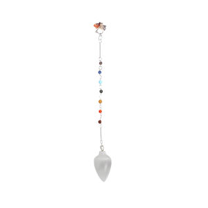 Selenite 7 Chakra pendulum