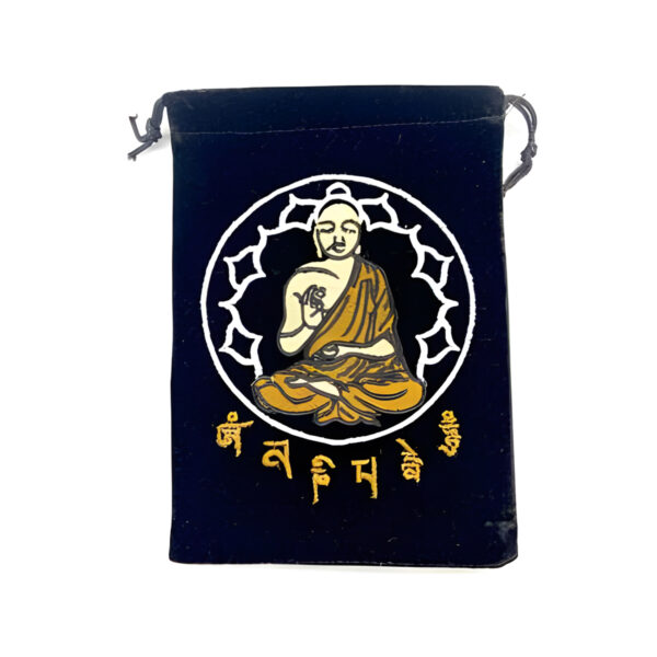 (set of 10) 5"x 7" Buddha Black velveteen bag