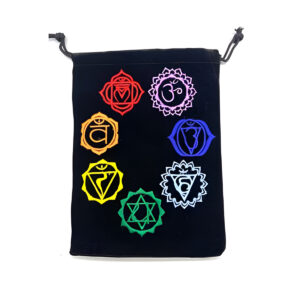 (set of 10) 5"x 7" Chakra Black velveteen bag