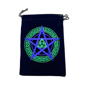 (set of 10) 5"x 7" Pentagram Black velveteen bag